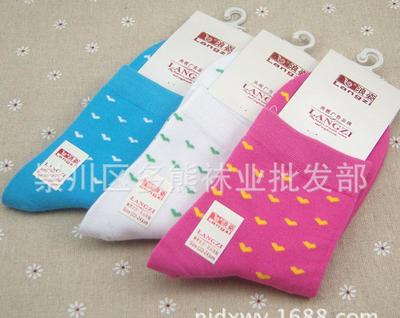 浪姿秋冬女袜 淑女棉袜 短袜无骨